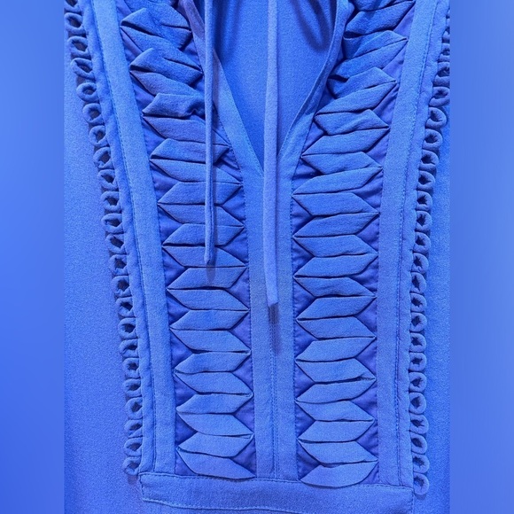 Diane Von Furstenberg 100% Silk Iliana Embellished Dress Ties at V-Neck Size 10 - Picture 5 of 10